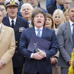 Milei en un acto